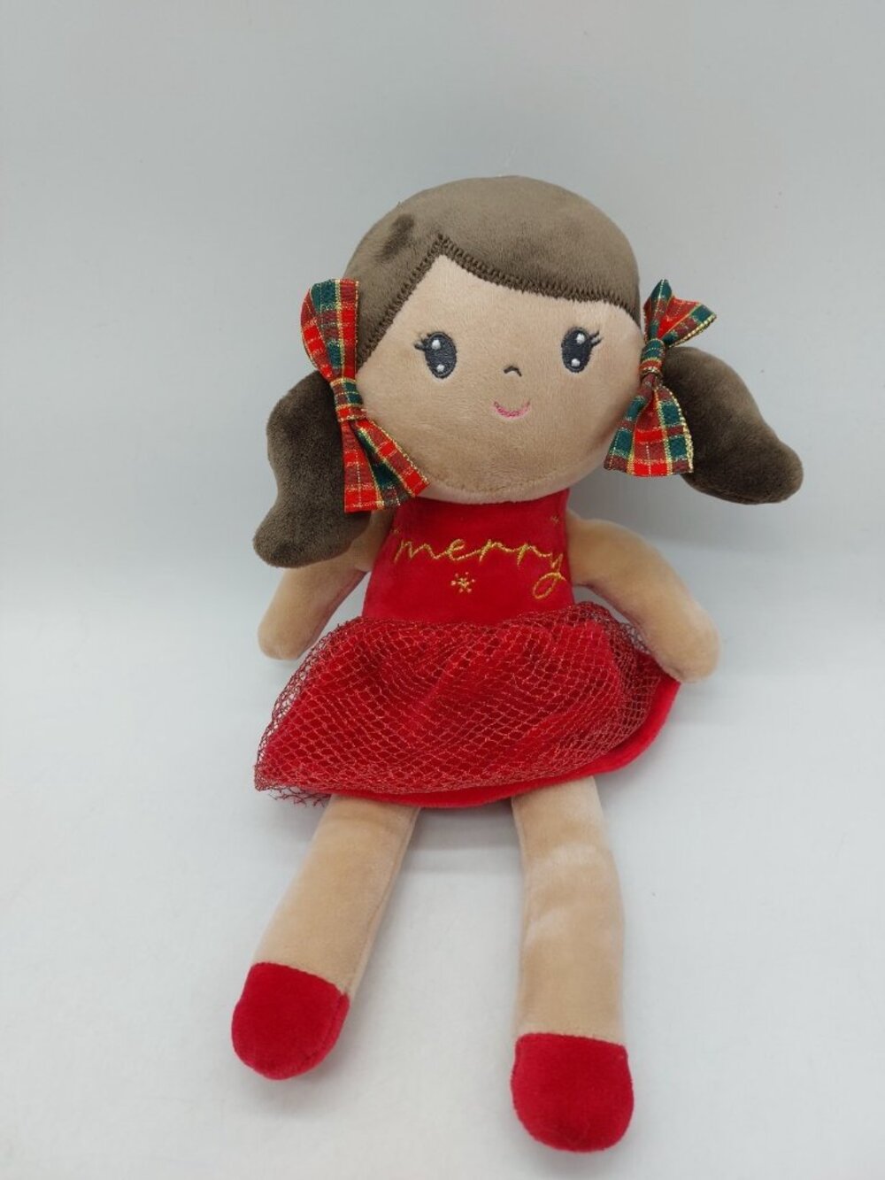 Carried Away Plush Doll by Stepping Stones Merry Dress Browm Hair
